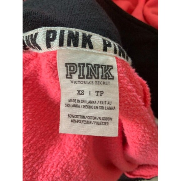 PINK Victoria's Secret Quarter Zip Sweatshirt Hot Pink  Size Extra Small - Picture 5 of 5